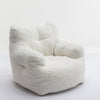 Cord Beanbag Sofa with Tufted Memory Foam filling Bean Bag Chair Armchair White