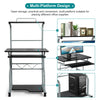 Computer Desk Trolley w/ Keyboard Tray Home Office Study PC Table Printer Shelf#