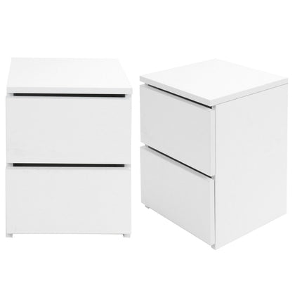 Bedside Table with 2 Drawers Modern Night Stand Photo Frame Display Table Home