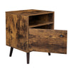 Nightstand Sofa Side Table End Table with Open Shelf + Cabinet LET170B01