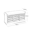 3 Drawer Wooden Crate Bench Slatted Seating Hallway Bedroom Storage