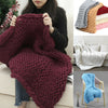4 Size Chunky Knitted Thick Blanket andmade Warm Yarn Bulky Throw Bed Sof
