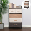 5-Drawer Dresser Chest of Drawers Fabric Storage Cabinet Shelf Bedroom Organizer