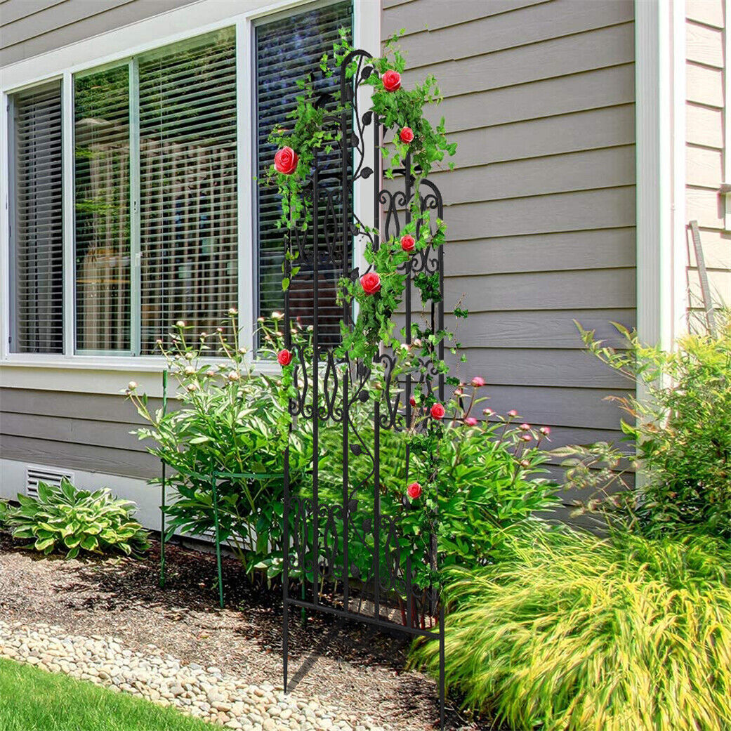 179cm Tall Metal Garden Trellis for Climbing Plants Support Frame Wall Trellis