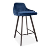 Two Alfa Velvet Barstools Counter Height Breakfast Bar Stools