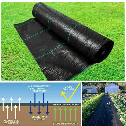 Heavy Duty Weed Control Fabric Ground Cover Garden Landscape Membrane 1M,2M,4M