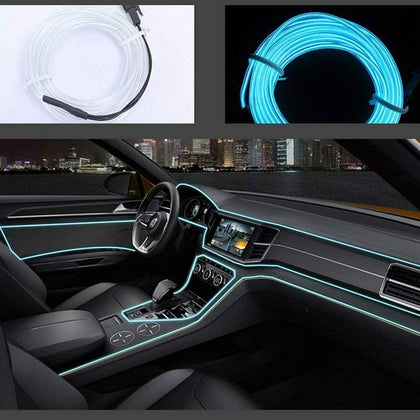 LED Neon Strip Lights Soft Cable Lamp for Car Interior Decoration