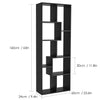 Bookcase 8 tier Bookshelf Book Shelving Unit Wood Display Rack Storage Organiser