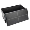 FAUX LEATHER FOLDING OTTOMAN STORAGE STOOL BOX POUFFE FOOT REST SEAT CUSHION