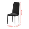 2× Black Velvet Dining Chairs Metal Legs High Back Padded Seat Dining Room Home