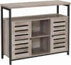 Large Wooden Sideboard Cabinet Industrial Cupboard Buffet Slim Grey Storage Unit