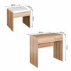Dressing Table Set Cushioned Stool Flip-up Mirror Drawer Chipboard Wood
