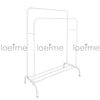 Metal Clothes Double Rail Heavy Duty Garment Hanging Rack Shelf Display White UK