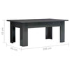 Coffee Table Chipboard Side End Telephone Stand High Gloss Grey