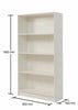 4 Tier White Wooden Bookcase Shelving Display Storage Unit Wood Furniture