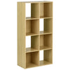 Oak Effect 8 Cube Modular Square Storage Shelving 4 Tier Shelf Display