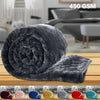Luxury Solid Flannel Fleece Soft Warm Winter Blanket Faux Fur Throw Travel Mink