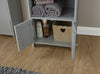 Bathroom Cupboard Storage Unit 2 Door Bath Cupboard 3 Shelf - Grey