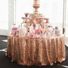 48''x72'' Gold Rose Sparkly Sequin Tablecloth Background Wedding Party Decor