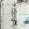 Bathroom Wall Storage Unit Shelf 3 Tier Corner Floating Shower Organizer Caddy