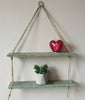 Rustic Vintage Shelves Handmade Wooden Natural Wood Floating Hanging Rope Shelf