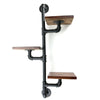 Industrial Pipe&Wood Shelf Wooden Book Shelving Unit Wall Mounted Shelves UK MU#
