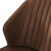 2X Retro Brown/ Grey Dining Chairs Faux Leather Kitchen Dining Room Metal Leg