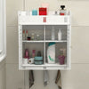 Bathroom Cabinet Double Door Wall Mounted Storage Unit Shelf Organizer Home UK