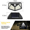 100 LED Solar Powered PIR Motion Sensor Wall Lights Outdoor Garden Security Lamp