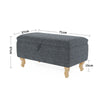 Rectangle Fabric Ottoman Storage Chest Padded Footstool Pouffe Chair Bench Trunk