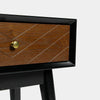 Solid Dark Wood Side Table | Vintage Inspired Side Unit Bedside