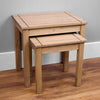 Nest of 2 Tables Solid Waxed Pine Rustic Side Living Room Furniture Units
