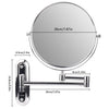 Large Wall Mounted Folding Extending Makeup Shaving Magnifying Bathroom Mirror