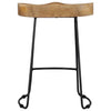 2x Solid Mango Wood Gavin Bar Stools Dining Room Chair Seat Multi Sizes