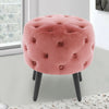 Upholstered Pouffe Stool Ottoman Buttoned Footstool Dressing Table Chair Seat