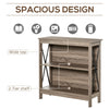 Modern Industrial Bookcase Display Unit Small Storage Side Shelving Cabinet