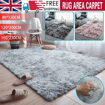 Fluffy Large Rugs Plush Rugs Shaggy Carpet Non Slip Living Room Super Soft Rug