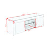 Modern TV Unit Stand Cabinet Grey High Gloss Doors & White Matt Body LED Lights