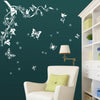 Walplus Wall Sticker Decal Wall Art Butterflies Vine in White Decal Decoration