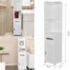 Tall Bathroom Tower Narrow Cabinet Waterproof Storage Tallboy Floor Cupboard uk