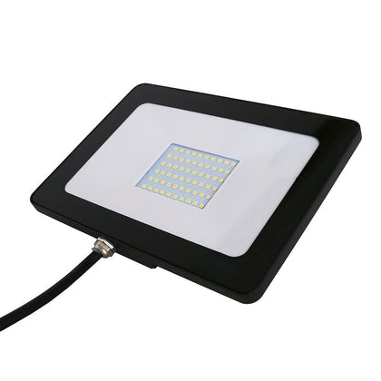 Integrated LED 50W Black Flood Light Modern Slimline Design Outdoor Lighting