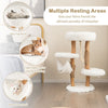 Wood Cat Tree Multi-Layer Cat Climbing Activity Center with Scratching Posts