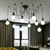 Vintage Ceiling lights chandelier black industrial pendant lamp shades spider UK