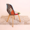 Tulip Patchwork Fabric Lounge Dining Chair Seat Vintage Retro Home Furniture
