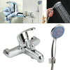 Luxury Bathroom Chrome Sink Bath Filler Tap Shower Mixer Taps with Hand Held UK