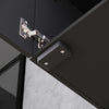 High Gloss 200cm Black TV Stand Cabinet Unit Living Room Furniture with RGB LED