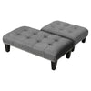 Large Footstool Chesterfield Button Seat Bench Chair Ottoman Pouffe Stool Linen