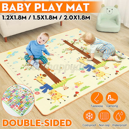 BABY KIDS PLAY MAT CRAWLING SOFT FOAM PICNIC CARTOON WATERPROOF CARPE UK