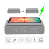 3in1LED Alarm Clock Charger Wireless Phone Charger HD Digital Thermometer