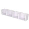 Modern Wall Mount Storage Shelf CD Media Storage Rack Wooden 4 Unit Practical